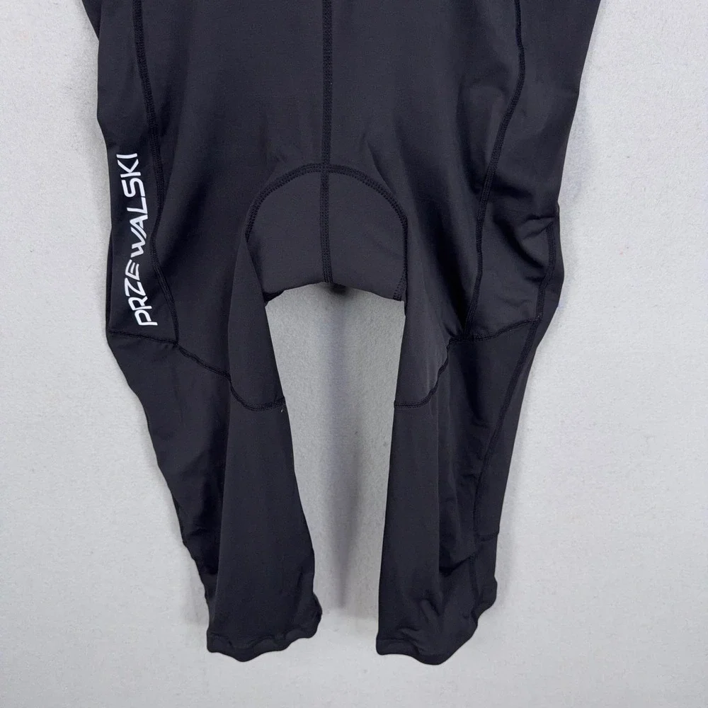 Przewalski Cycling Bib Shorts Men 3XL Black Solid Padded Athletic Biking